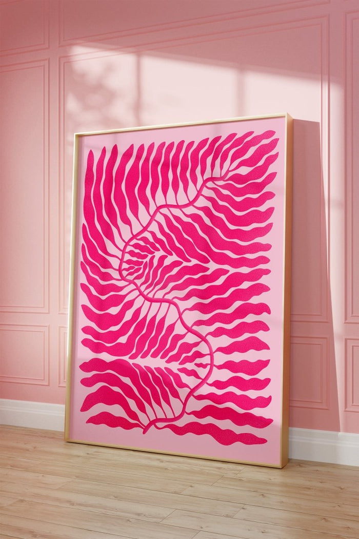 JUSTGOODMOOD Palmenblatt Poster Pink – Premium Print