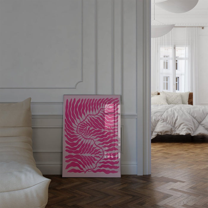 JUSTGOODMOOD Palmenblatt Poster Pink – Premium Print