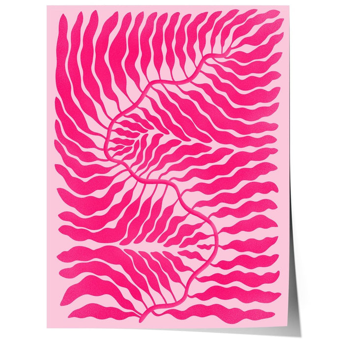 JUSTGOODMOOD Palmenblatt Poster Pink – Premium Print
