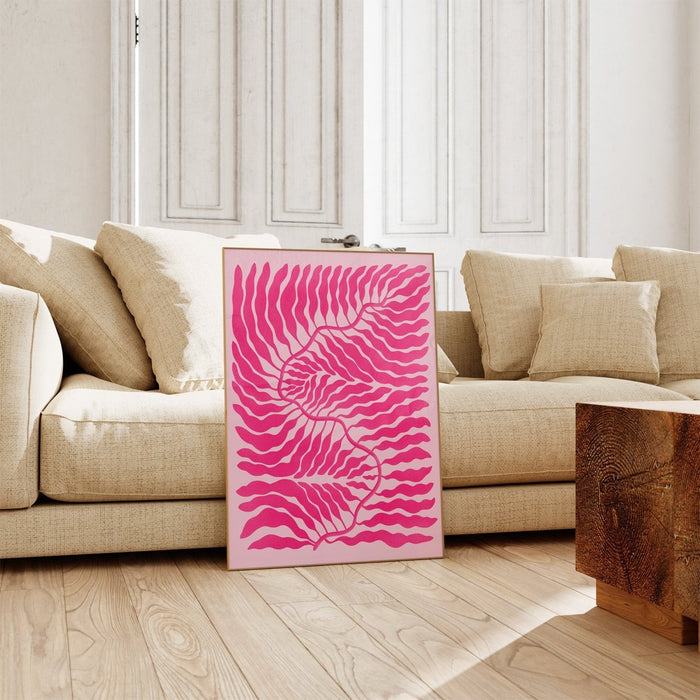 JUSTGOODMOOD Palmenblatt Poster Pink – Premium Print