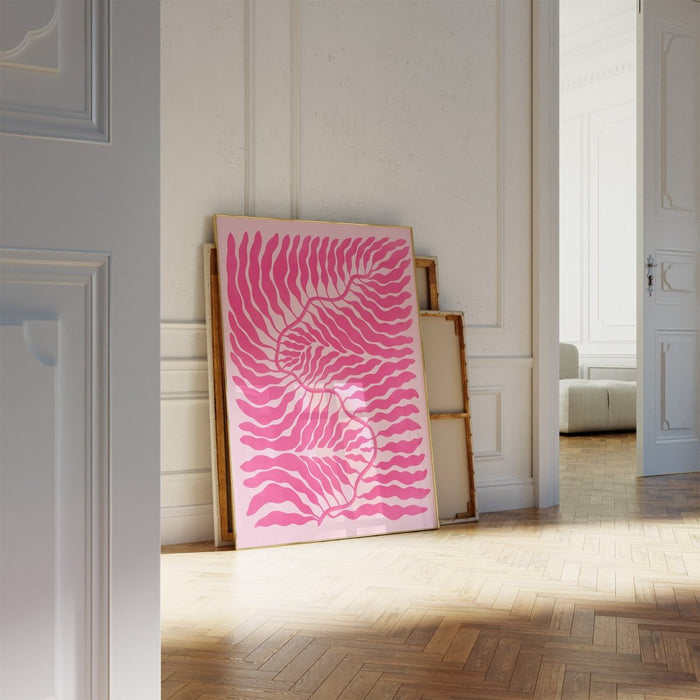JUSTGOODMOOD Palmenblatt Poster Pink – Premium Print