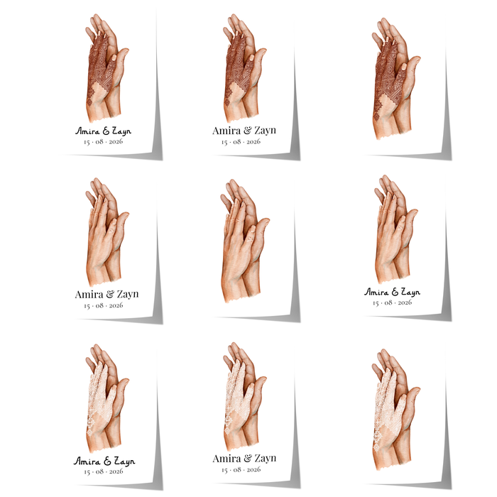 Henna Hochzeit Poster – Premium Baumwoll-Canvas