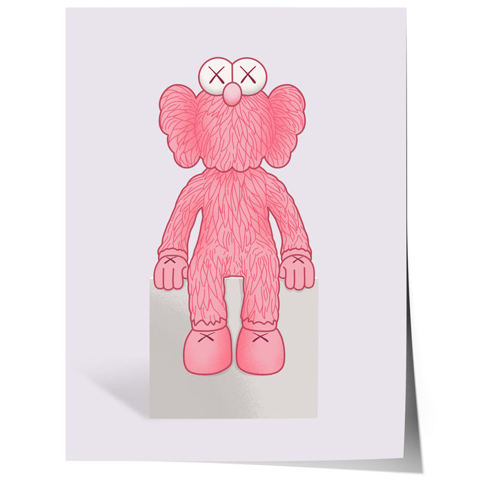 JUSTGOODMOOD Pink Plush Poster – Museum-Qualität Print