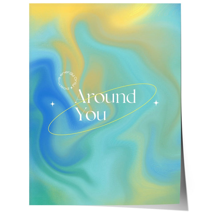 JUSTGOODMOOD Poster: Positive Energy auf edlem