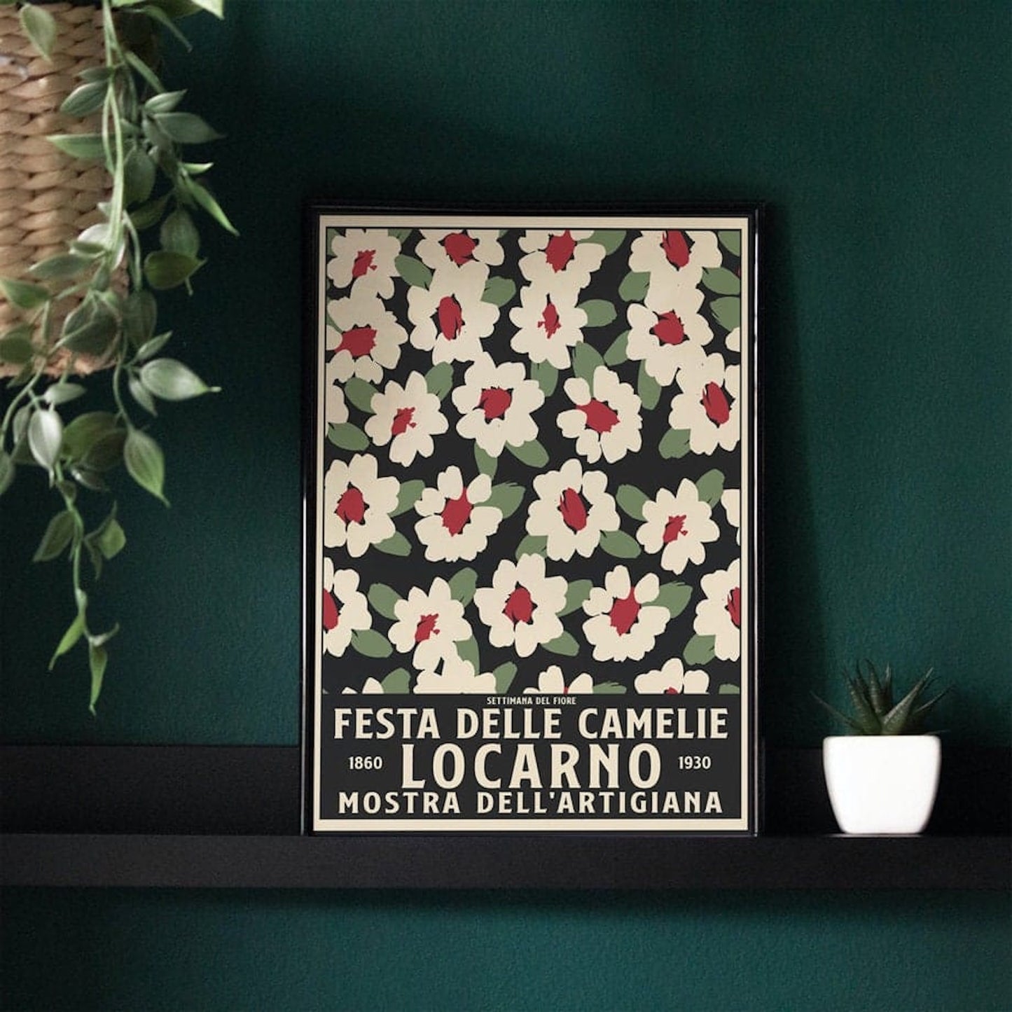 Poster Abstrakt Blumenmarkt · Skandinavisch Design · Vintage Stil als Deko Print ohne Rahmen