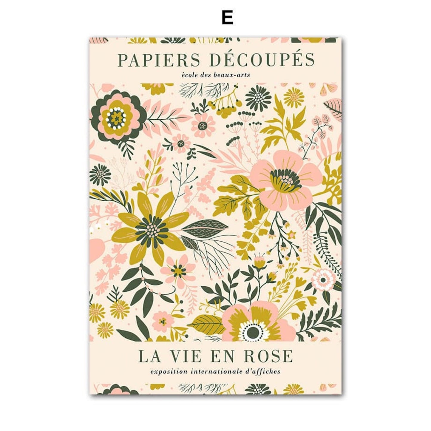 Poster Abstrakt Blumenmarkt · Skandinavisch Design · Vintage Stil als Deko Print ohne Rahmen