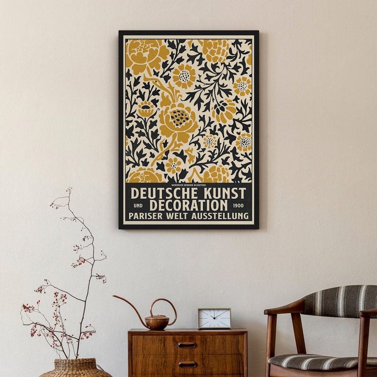Poster Abstrakt Blumenmarkt · Skandinavisch Design · Vintage Stil als Deko Print ohne Rahmen