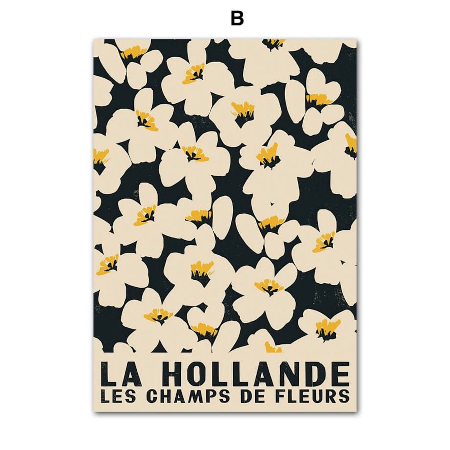 Poster Abstrakt Blumenmarkt · Skandinavisch Design · Vintage Stil als Deko Print ohne Rahmen