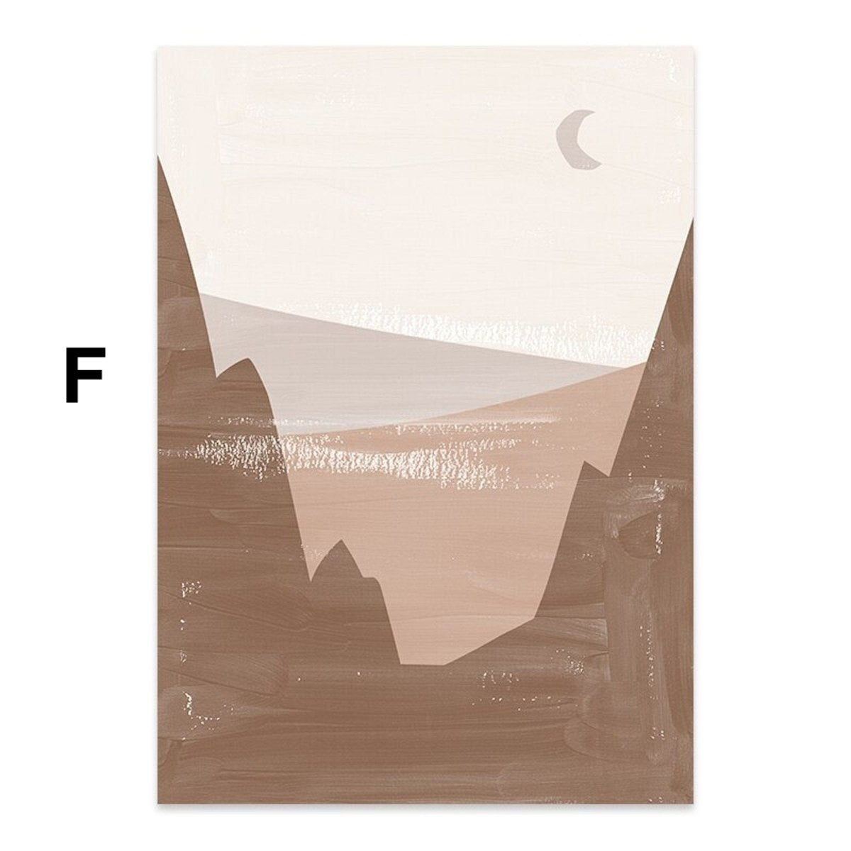 Poster Abstract boho with lines and geometric shapes as a decorative print without a frame