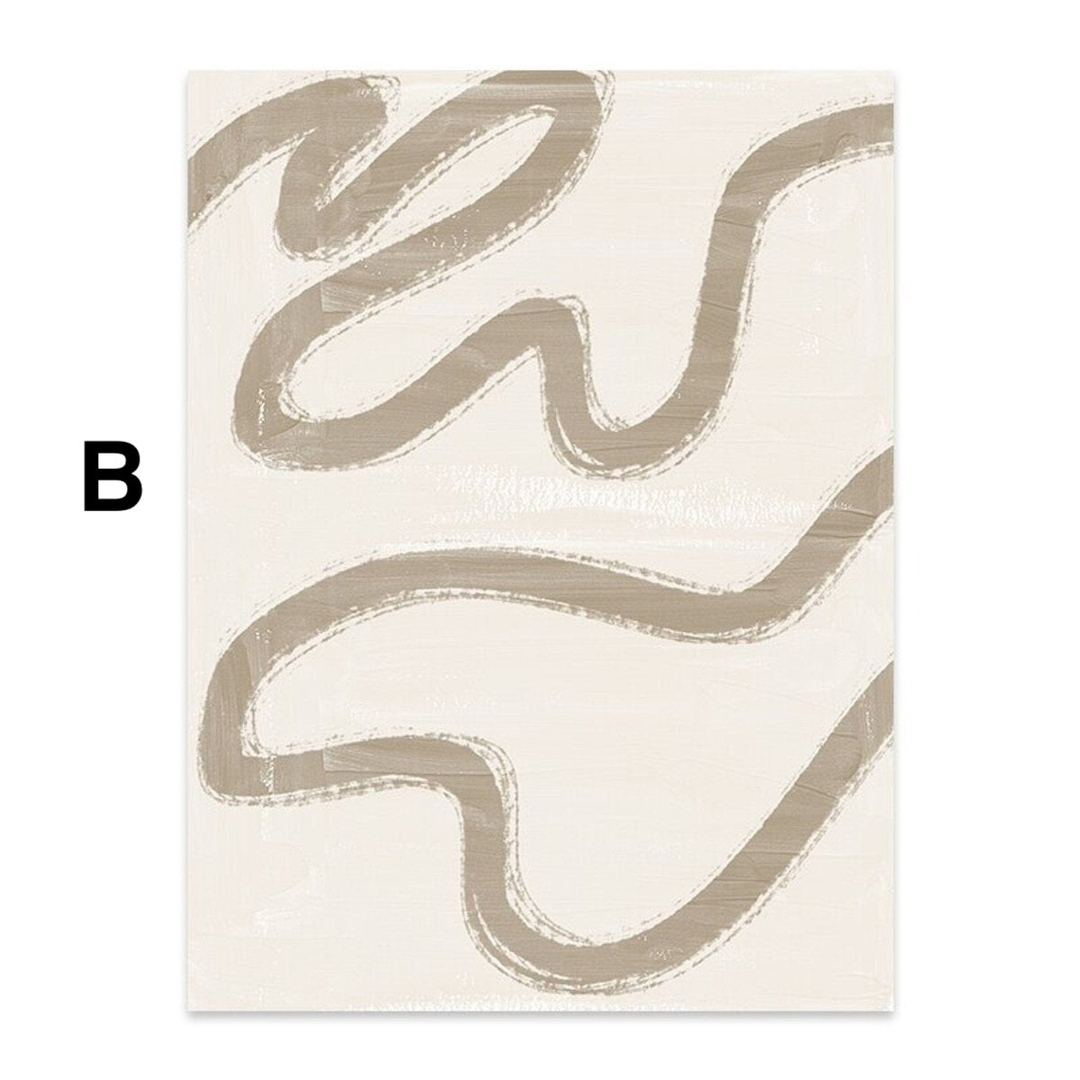 Poster Abstract boho with lines and geometric shapes as a decorative print without a frame
