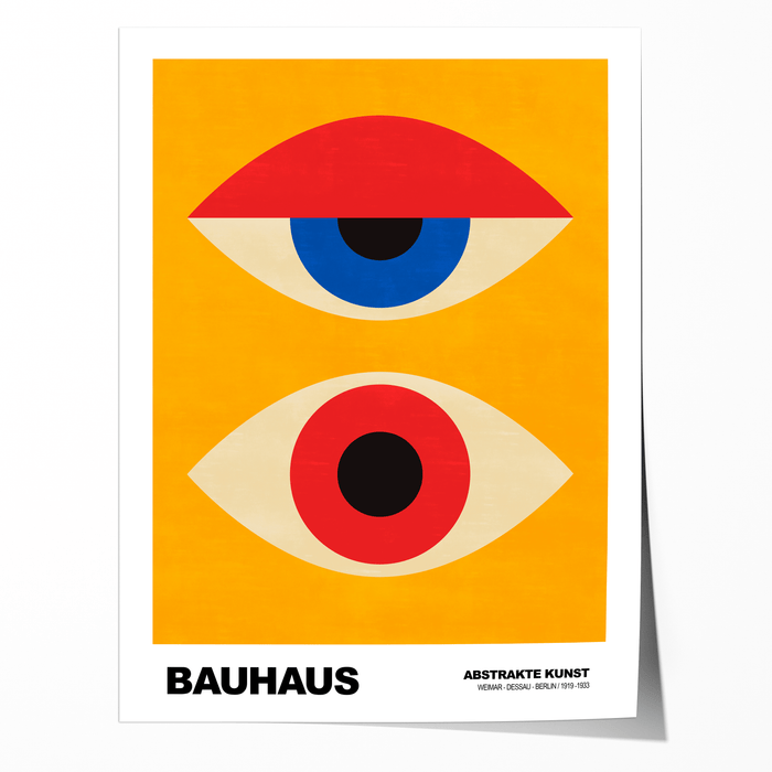 Poster Bauhaus Augen – Premium Baumwoll-Print