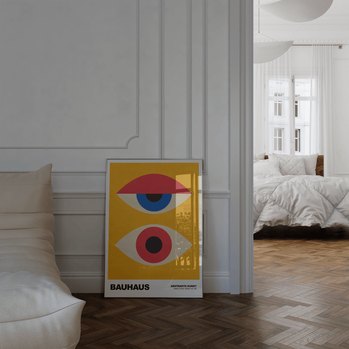 Poster Bauhaus Augen – Premium Baumwoll-Print