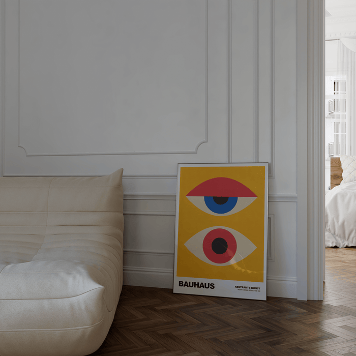 Poster Bauhaus Augen – Premium Baumwoll-Print