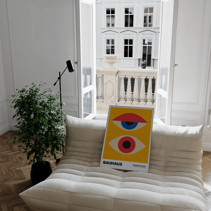 Poster Bauhaus Augen – Premium Baumwoll-Print