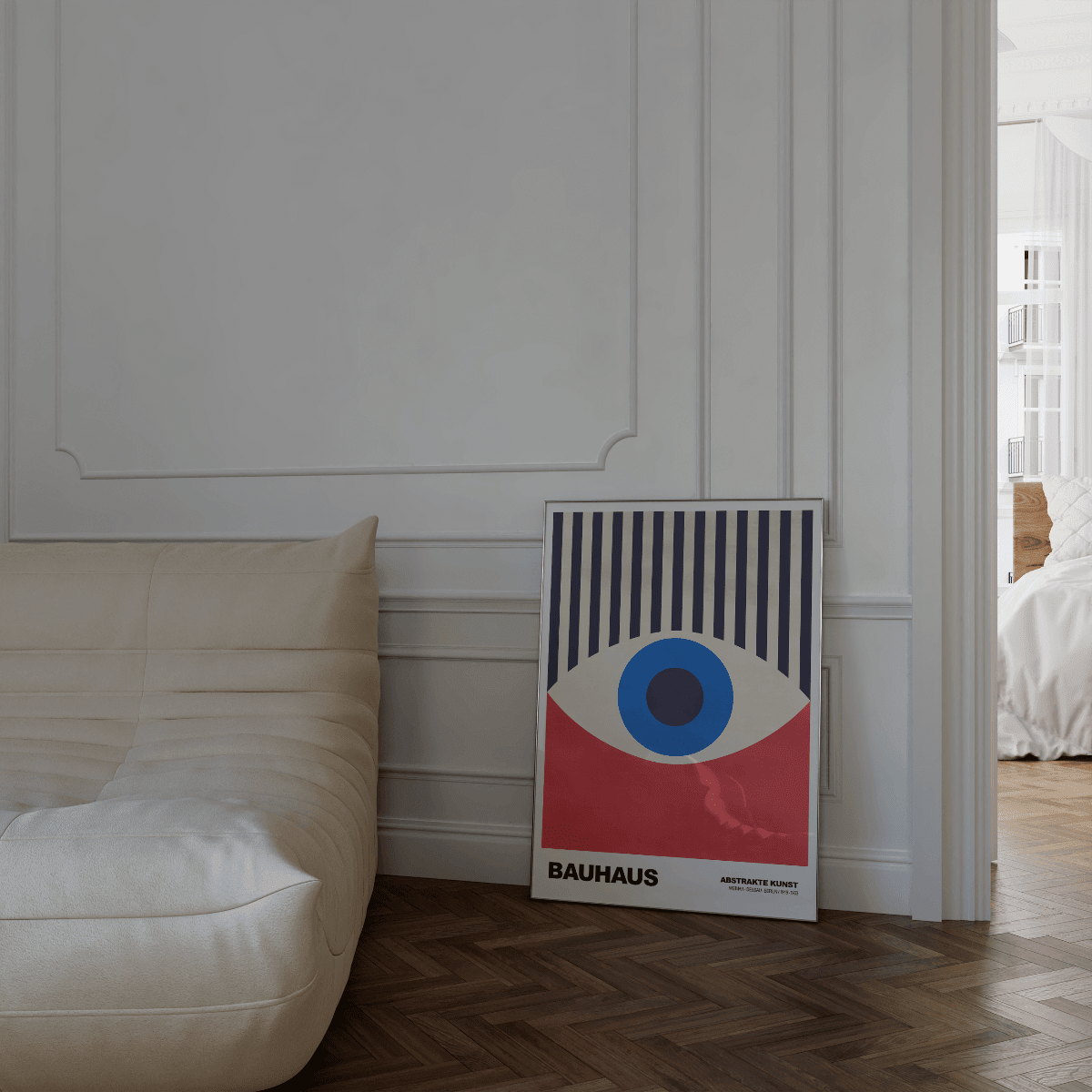 POSTER BAUHAUS Abstrakte Kunst · Modernes Auge Design im Retro Stil · Minimalistische Wanddeko · Deko Print ohne Rahmen - justgoodmood