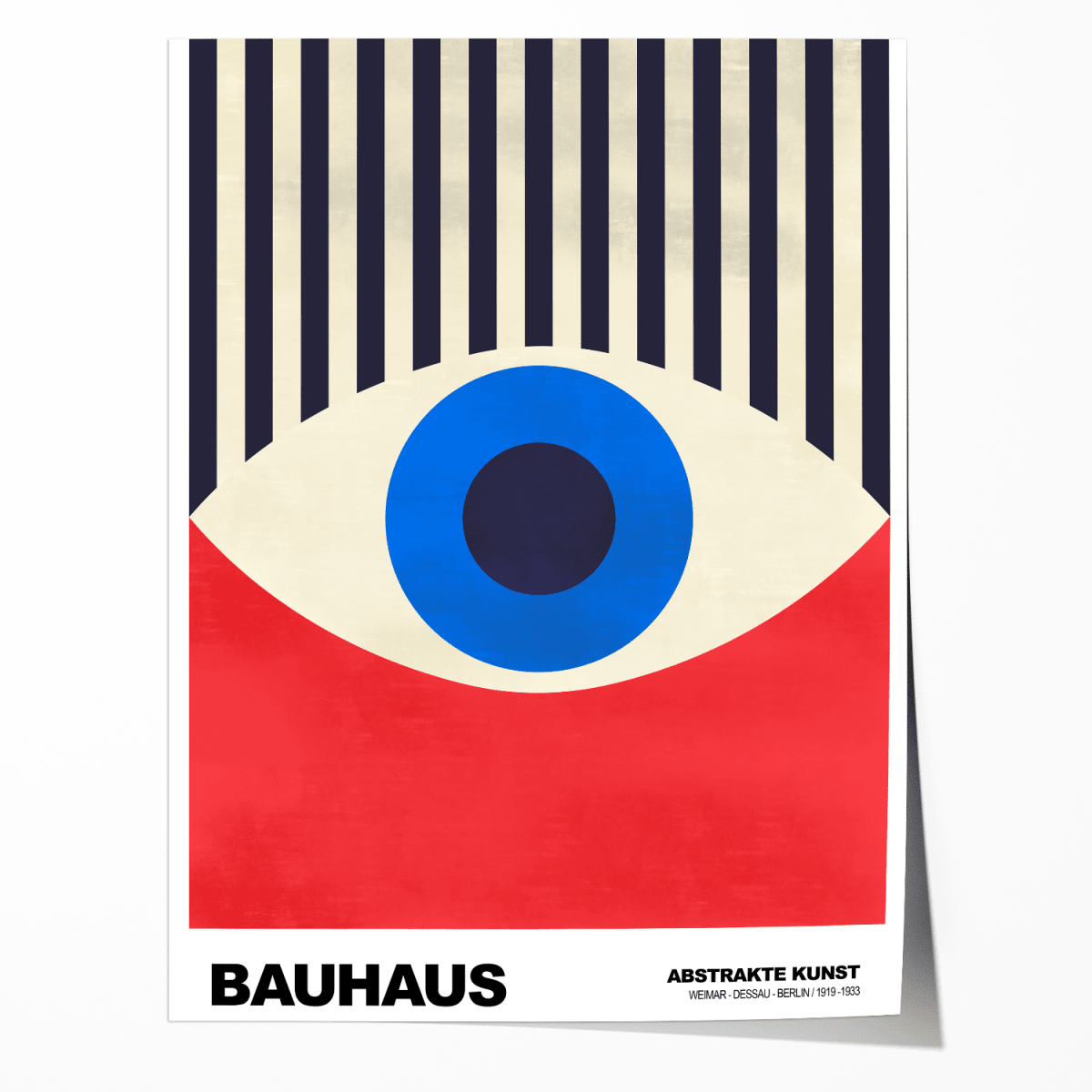 POSTER BAUHAUS Abstrakte Kunst · Modernes Auge Design im Retro Stil · Minimalistische Wanddeko · Deko Print ohne Rahmen - justgoodmood