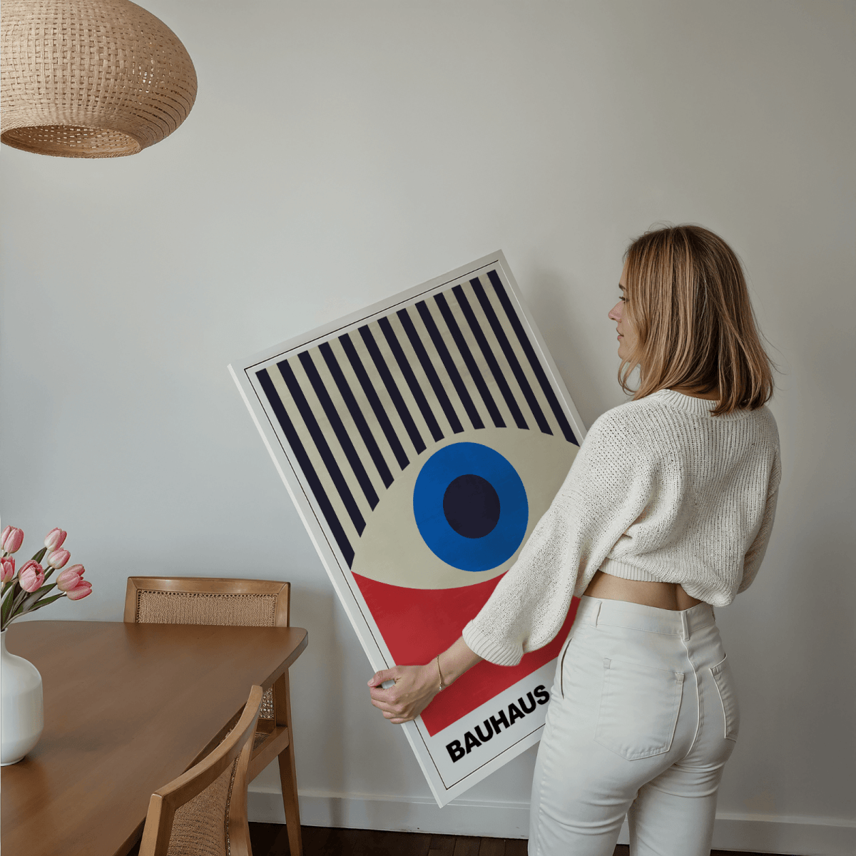 POSTER BAUHAUS Abstrakte Kunst · Modernes Auge Design im Retro Stil · Minimalistische Wanddeko · Deko Print ohne Rahmen - justgoodmood