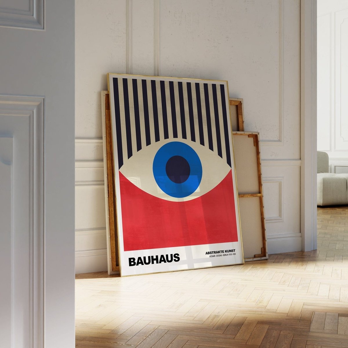 POSTER BAUHAUS Abstrakte Kunst · Modernes Auge Design im Retro Stil · Minimalistische Wanddeko · Deko Print ohne Rahmen - justgoodmood