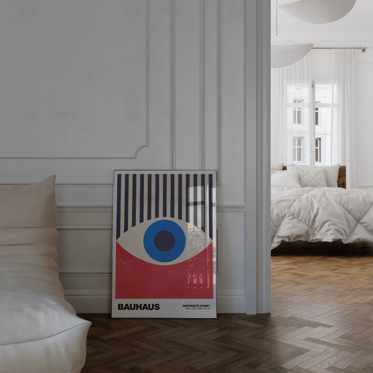 POSTER BAUHAUS Abstrakte Kunst · Modernes Auge Design im Retro Stil · Minimalistische Wanddeko · Deko Print ohne Rahmen - justgoodmood