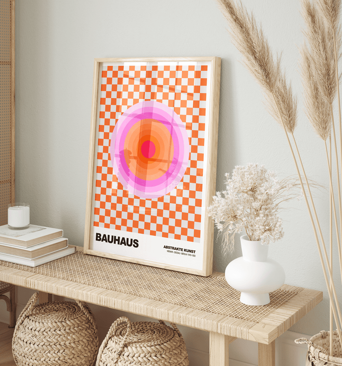JUSTGOODMOOD Bauhaus Poster – Canvas Kunstwerk