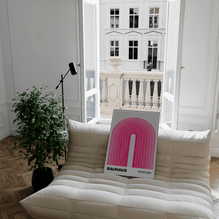 JUSTGOODMOOD Bauhaus Poster – Edles Baumwoll-Canvas