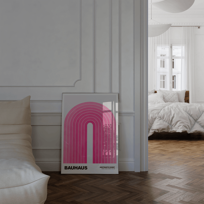 JUSTGOODMOOD Bauhaus Poster – Edles Baumwoll-Canvas