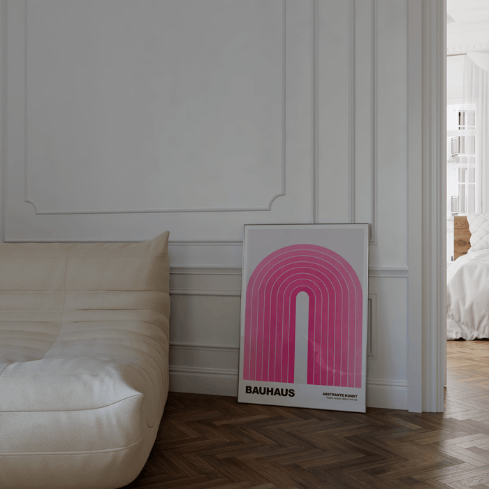 JUSTGOODMOOD Bauhaus Poster – Edles Baumwoll-Canvas