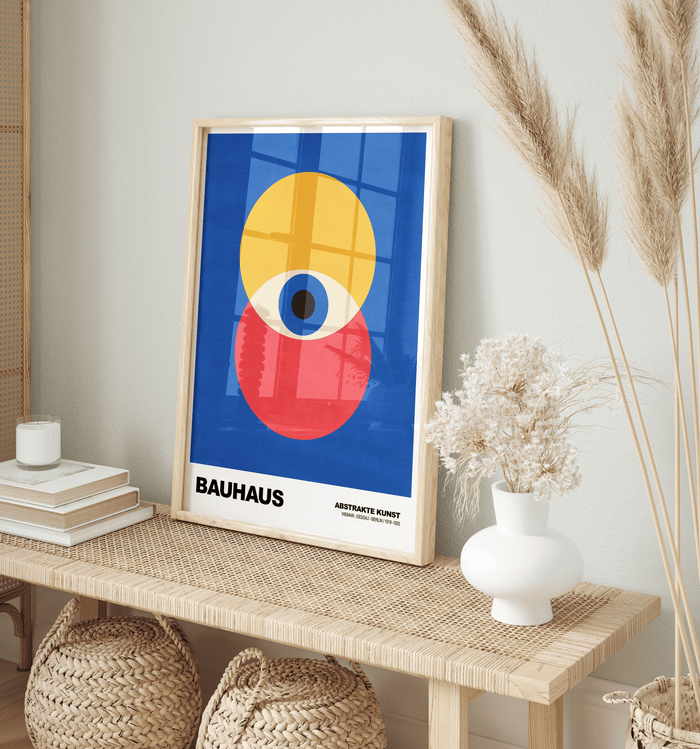 JUSTGOODMOOD Bauhaus Poster – Hochwertiger Baumwolldruck