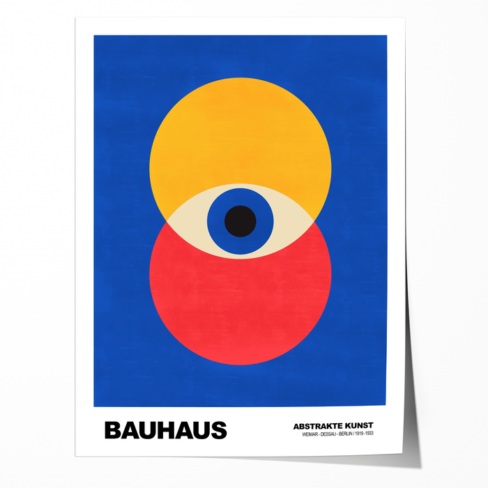 JUSTGOODMOOD Bauhaus Poster – Hochwertiger Baumwolldruck