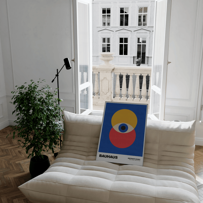 JUSTGOODMOOD Bauhaus Poster – Hochwertiger Baumwolldruck