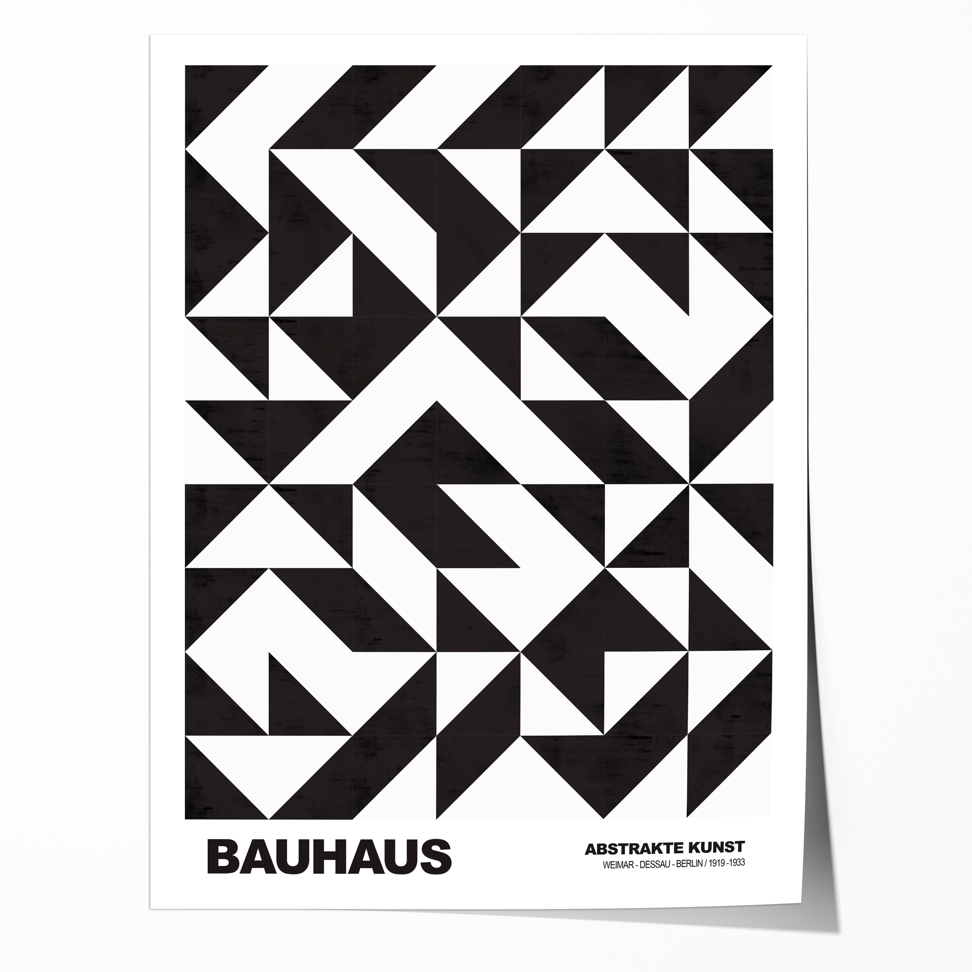 Poster Bauhaus Geometrische Formen · Abstraktes Auge in Primärfarben Blau Rot Gelb · Modernes Design Print ohne Rahmen - justgoodmood