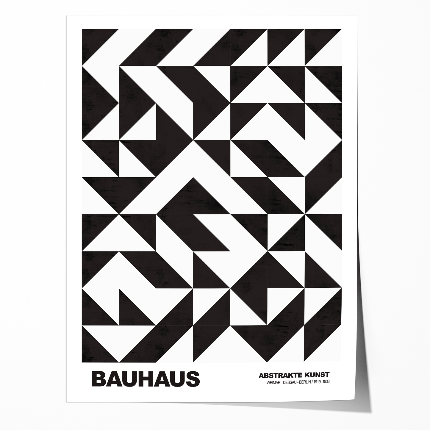 Poster Bauhaus Geometrische Formen · Abstraktes Auge in Primärfarben Blau Rot Gelb · Modernes Design Print ohne Rahmen - justgoodmood