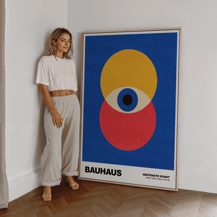 JUSTGOODMOOD Bauhaus Poster – Hochwertiger Baumwolldruck