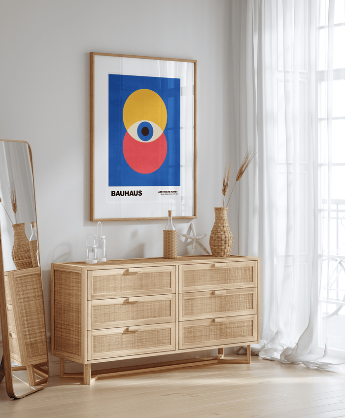JUSTGOODMOOD Bauhaus Poster – Hochwertiger Baumwolldruck