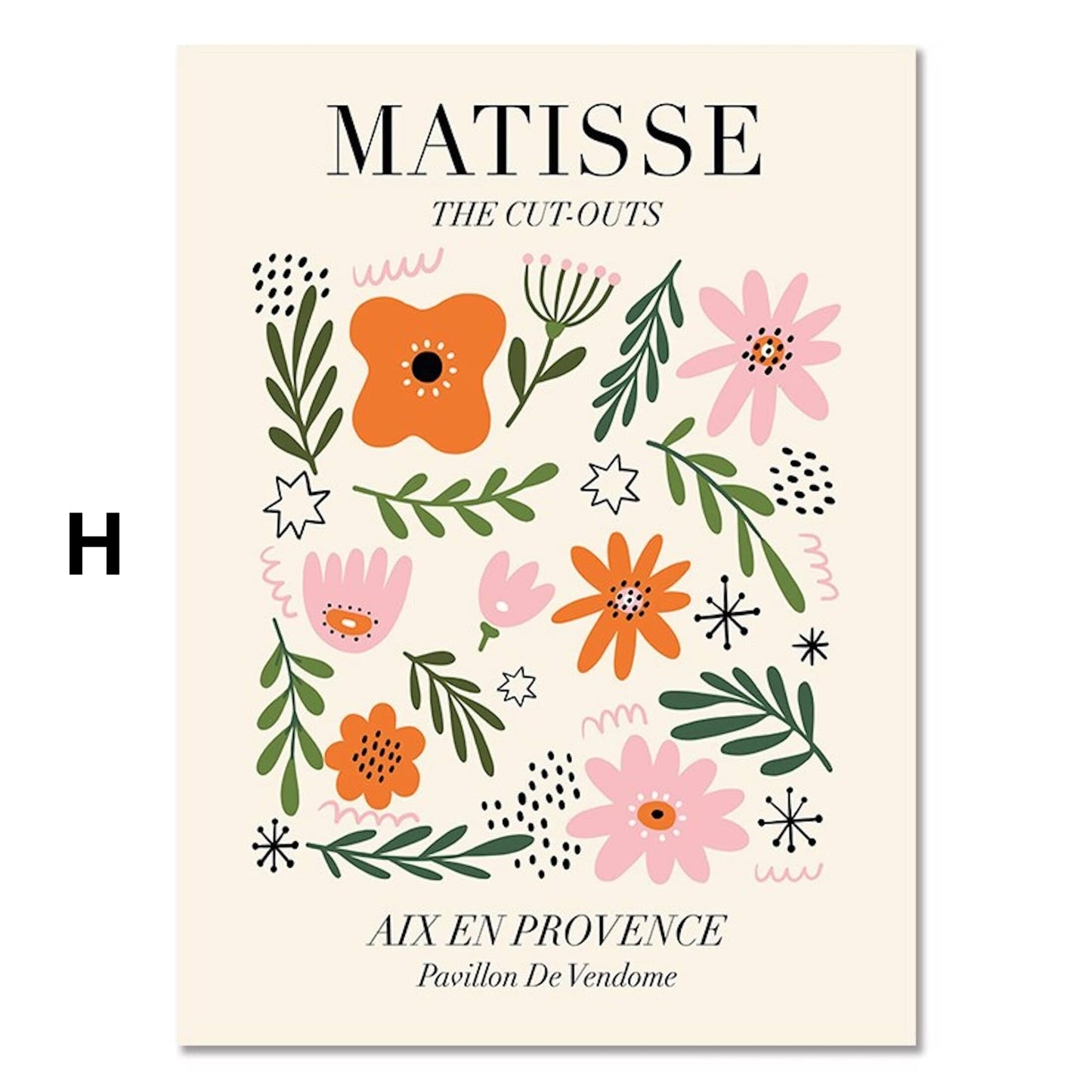 Poster Blumen Markt Tokio Henry Matisse & Keith Haring als Deko Print ohne Rahmen