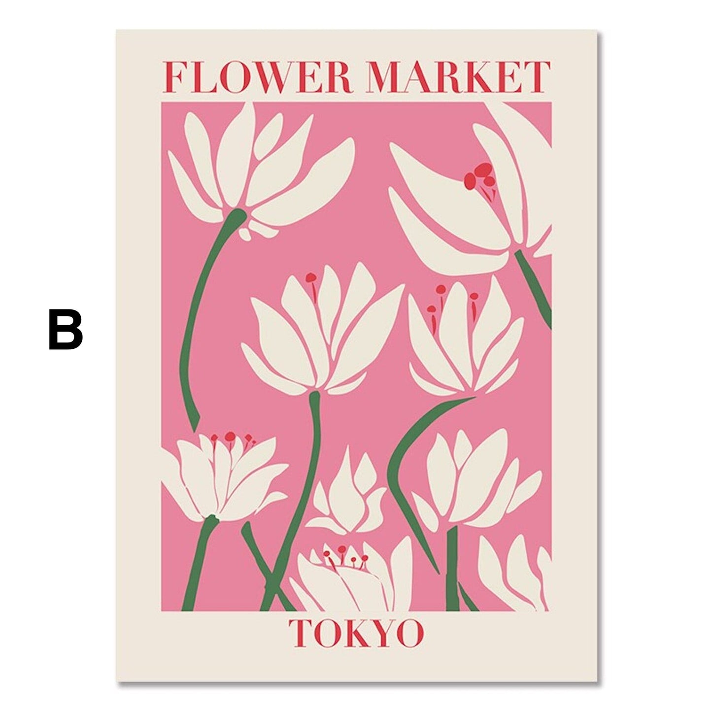 Poster Blumen Markt Tokio Henry Matisse & Keith Haring als Deko Print ohne Rahmen