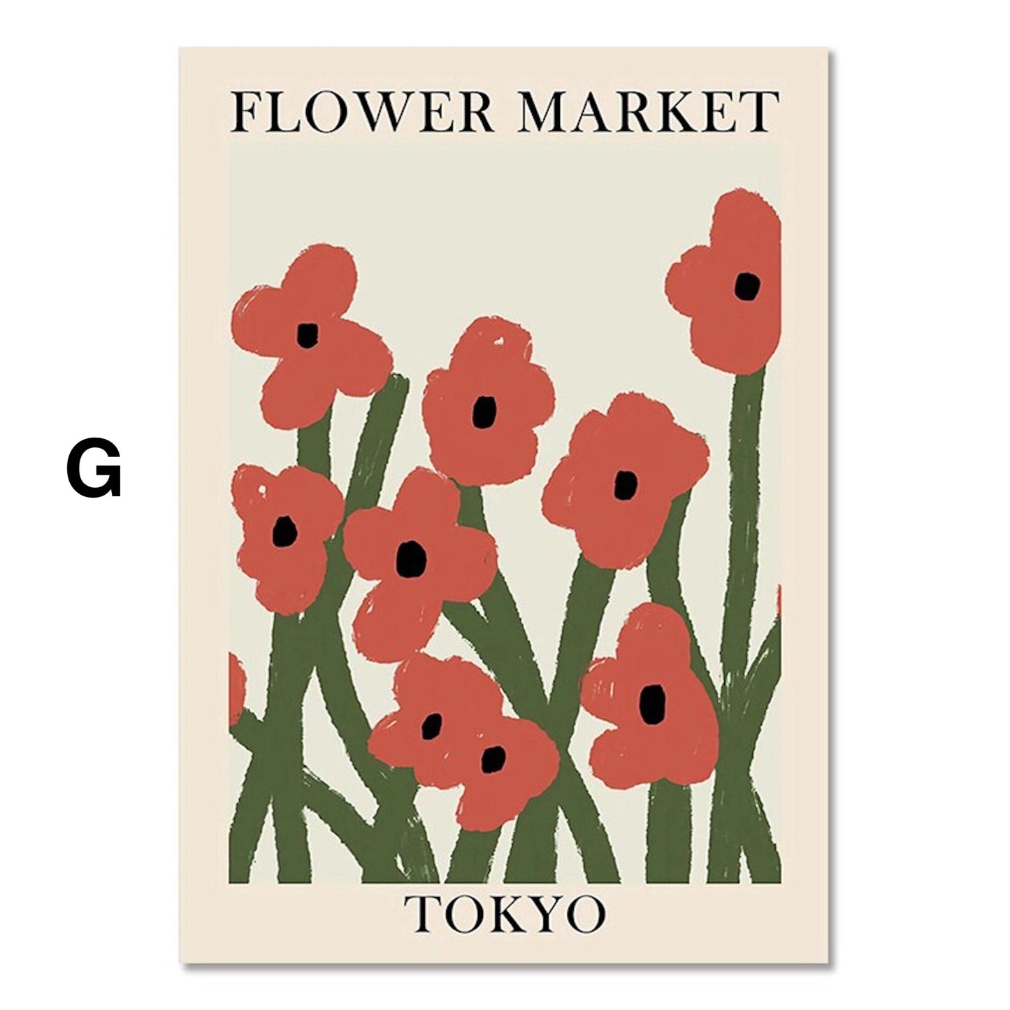 Poster Blumen Markt Tokio Henry Matisse & Keith Haring als Deko Print ohne Rahmen