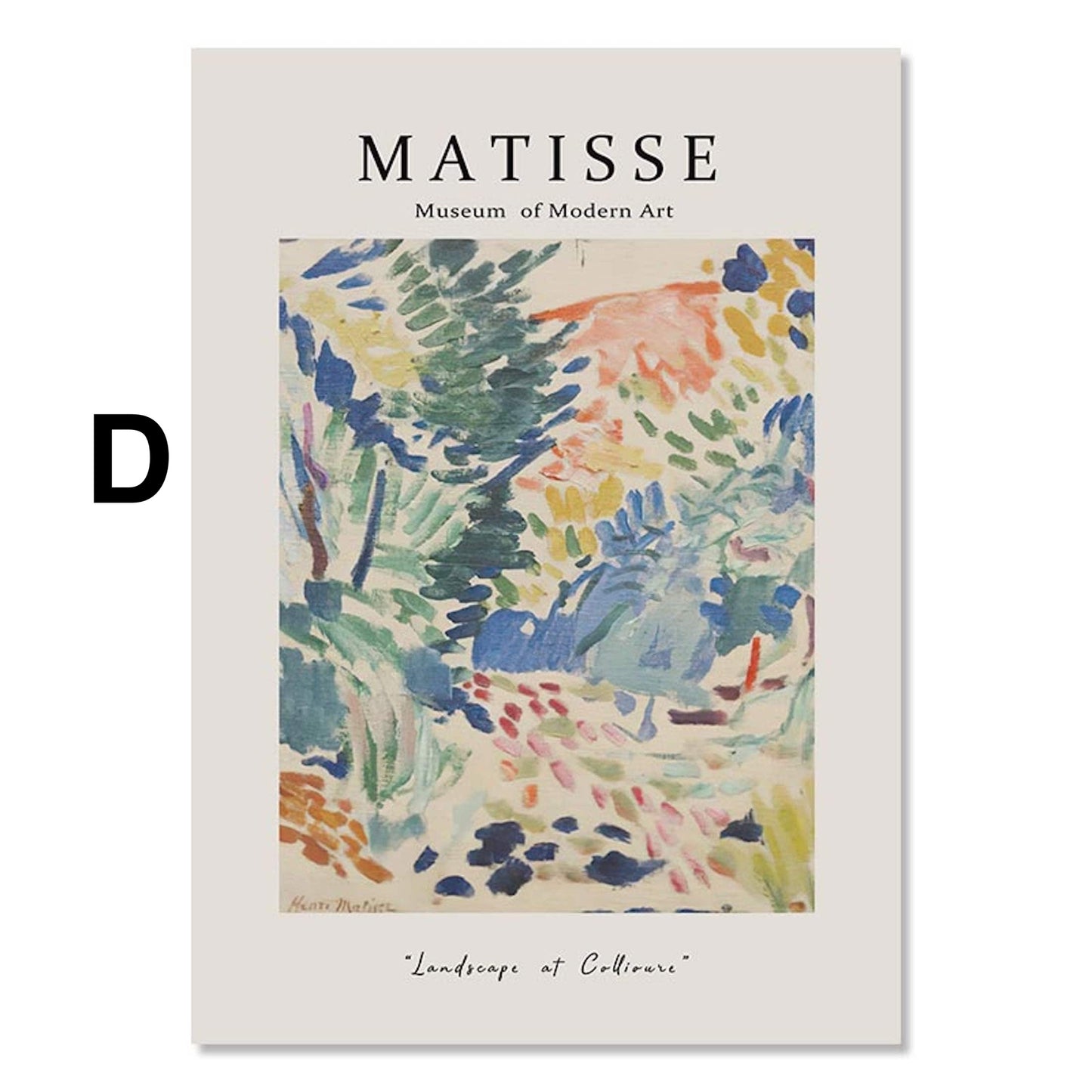 Poster Blumen Van Gogh Henri Matisse Rousseau Museum | Bilder Wohnzimmer | Wandbilder Schlafzimmer | Deko Print ohne Rahmen | Bilder