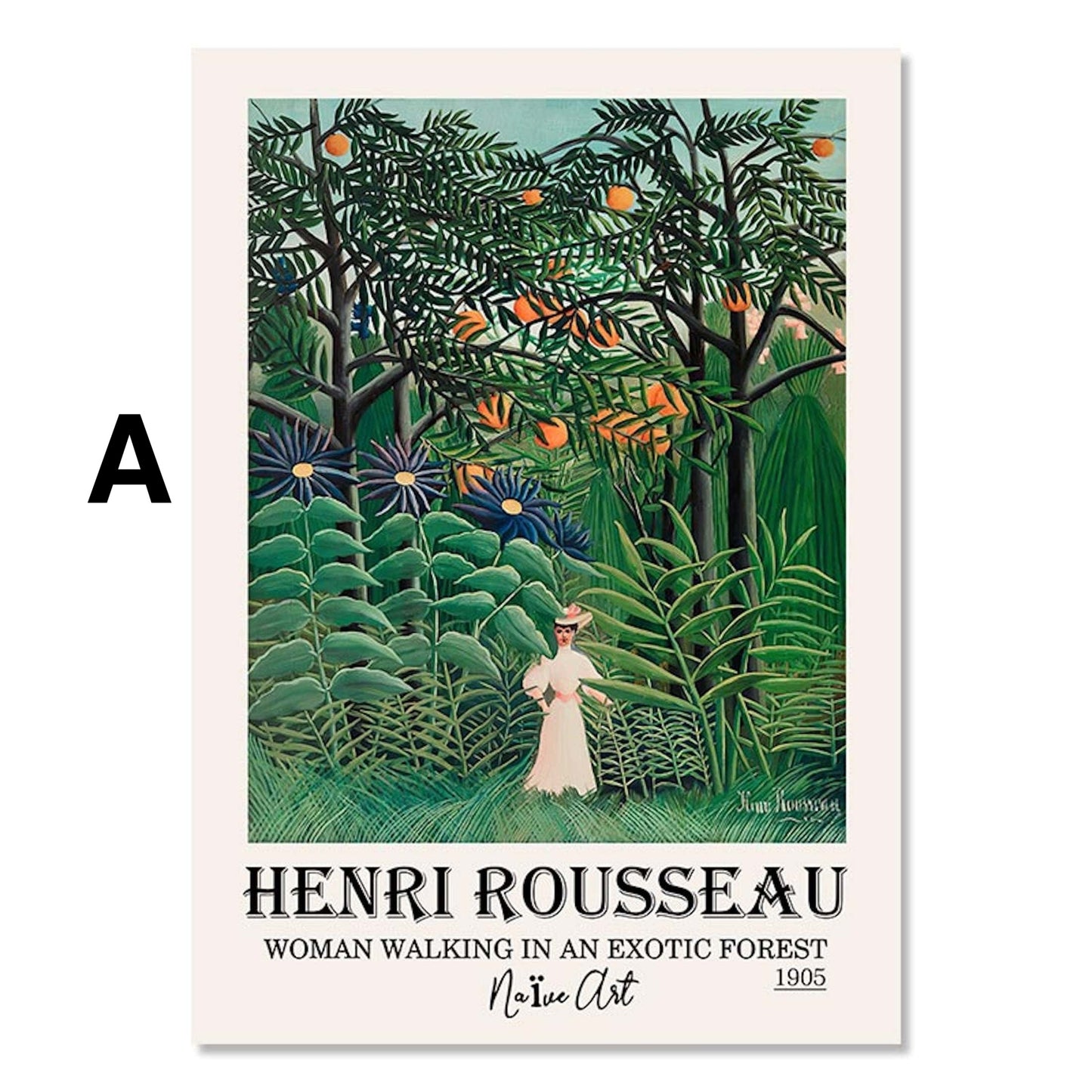 Poster Blumen Van Gogh Henri Matisse Rousseau Museum | Bilder Wohnzimmer | Wandbilder Schlafzimmer | Deko Print ohne Rahmen | Bilder