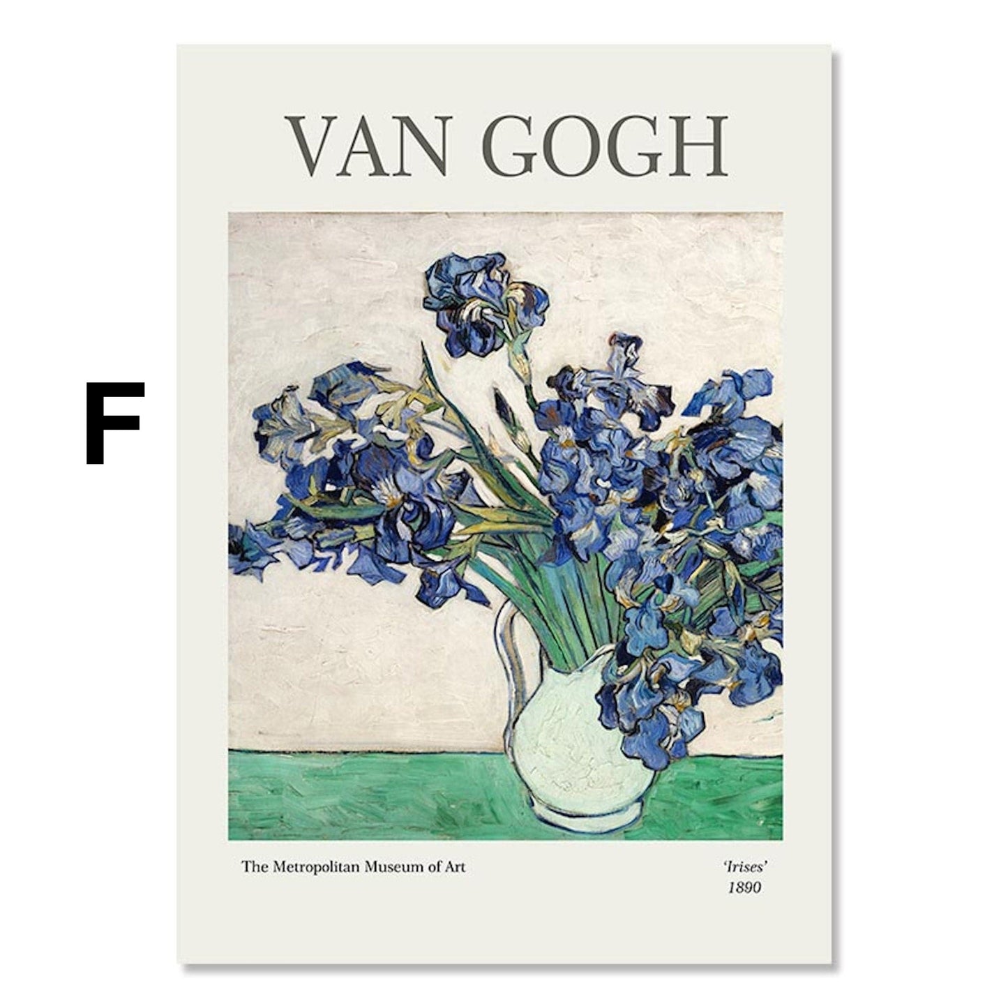 Poster Blumen Van Gogh Henri Matisse Rousseau Museum | Bilder Wohnzimmer | Wandbilder Schlafzimmer | Deko Print ohne Rahmen | Bilder