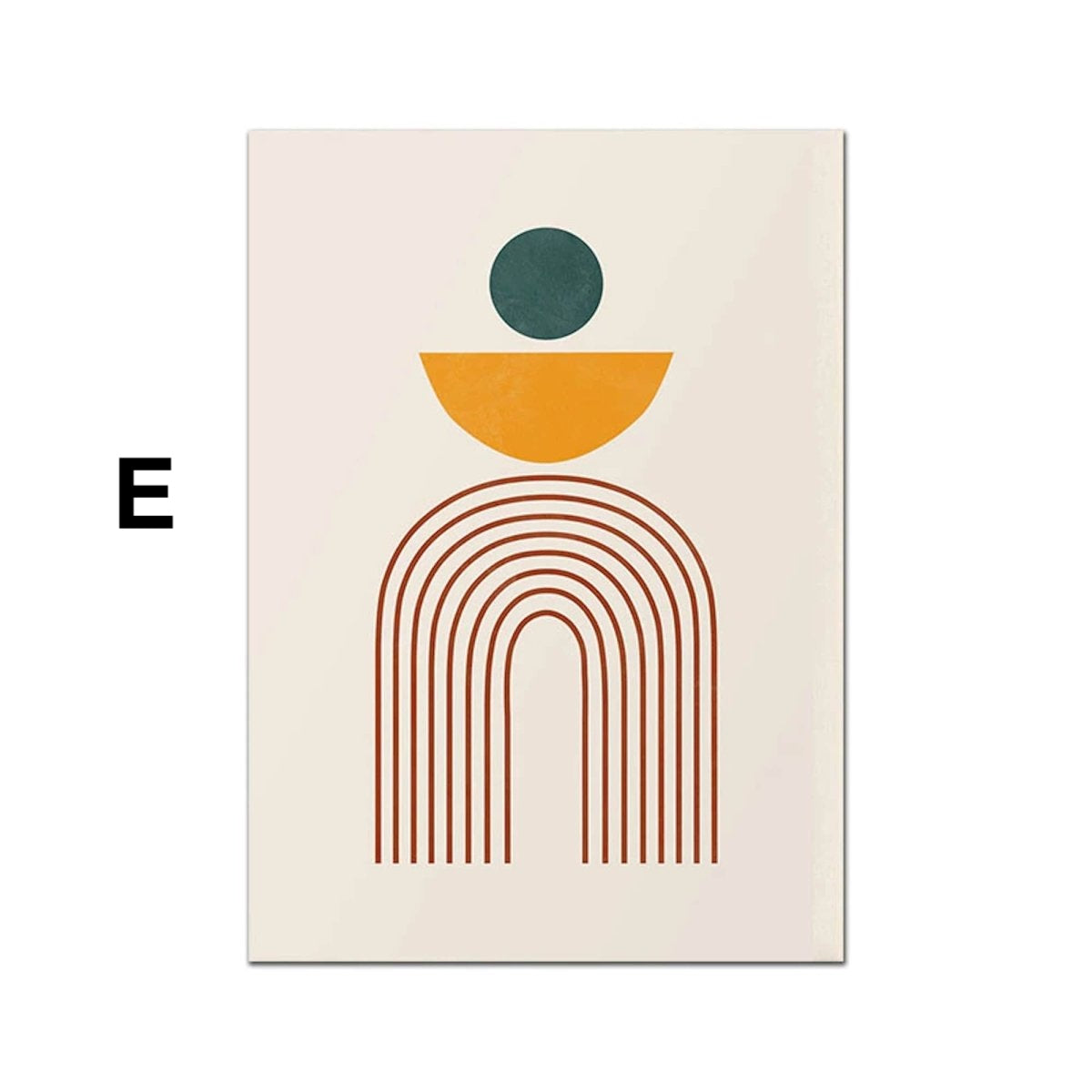 Abstrakte Boho Poster · Terrakotta & Grün · Minimalistische Wandbilder · Modernes Wohnambiente · ohne Rahmen
