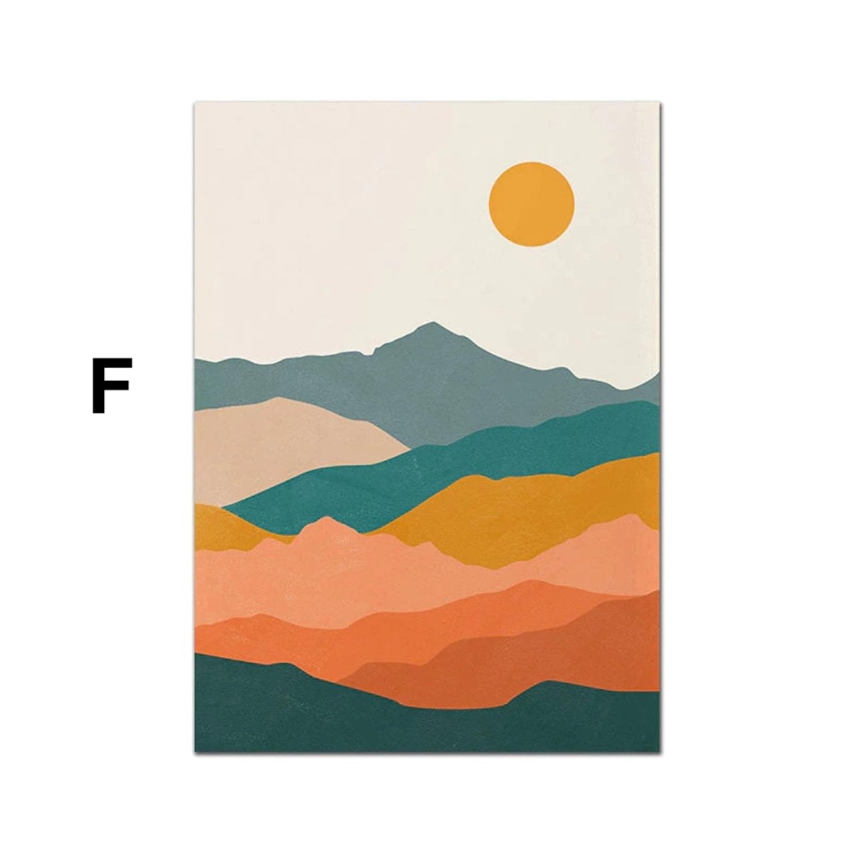 Abstrakte Boho Poster · Terrakotta & Grün · Minimalistische Wandbilder · Modernes Wohnambiente · ohne Rahmen