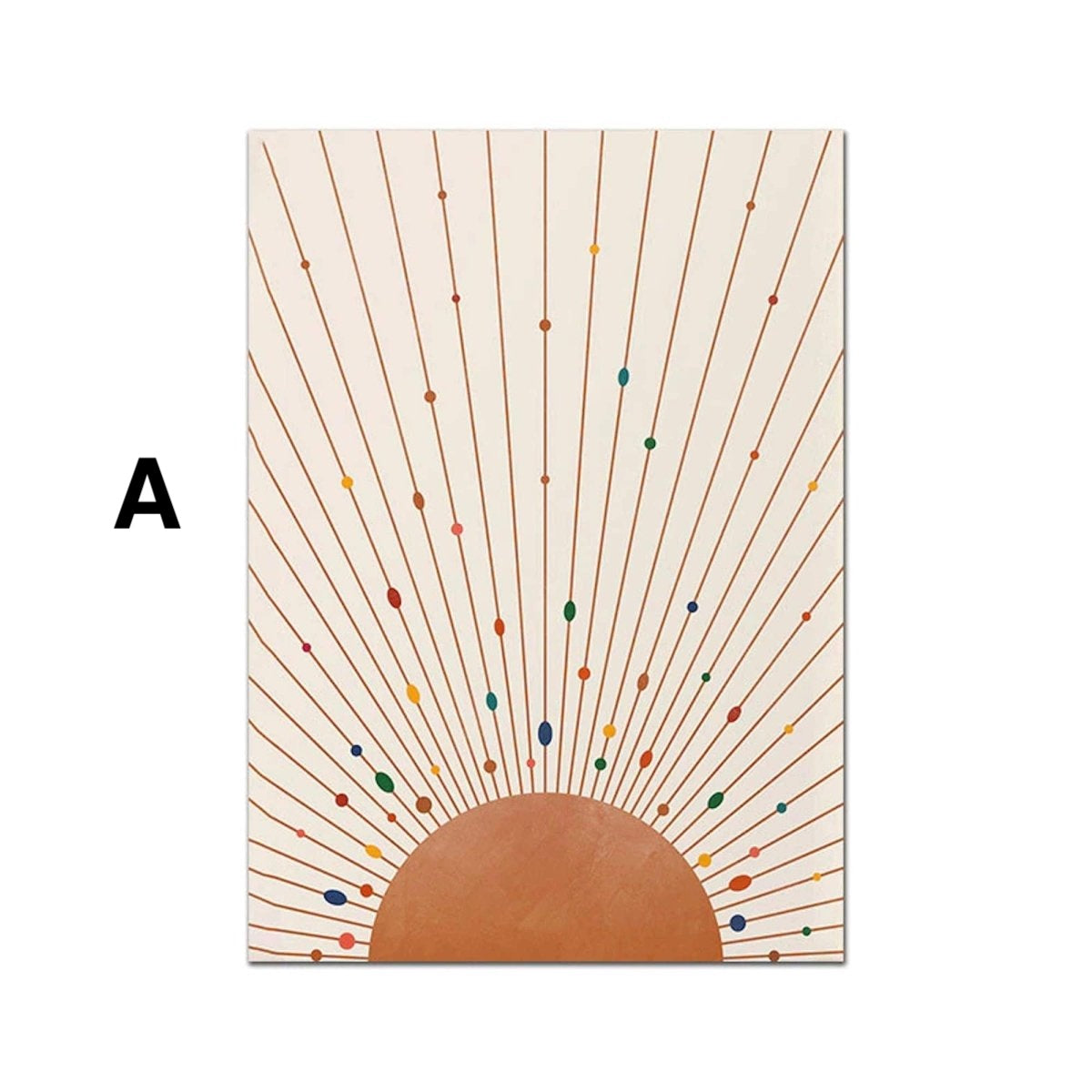 Abstrakte Boho Poster · Terrakotta & Grün · Minimalistische Wandbilder · Modernes Wohnambiente · ohne Rahmen
