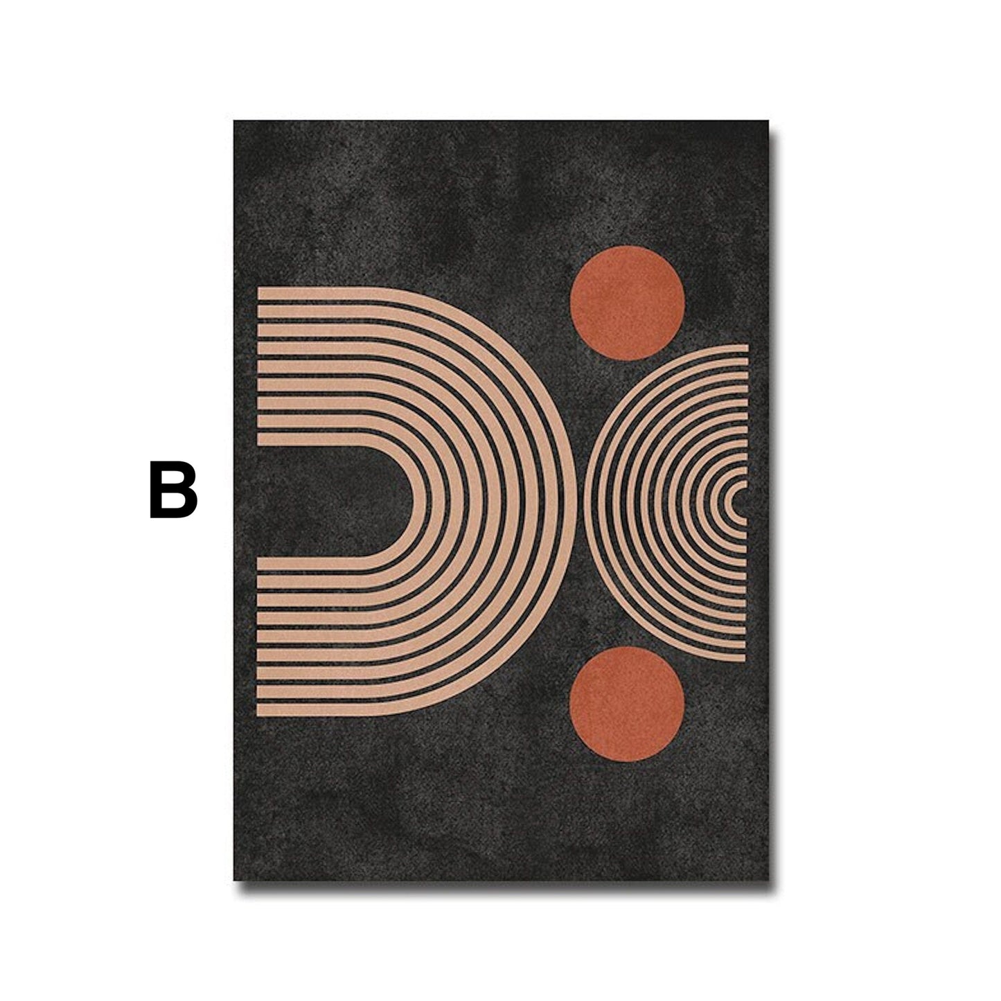 Poster Boho Halbkreis Bogen Linien Form und Kreise als Deko Print ohne Rahmen