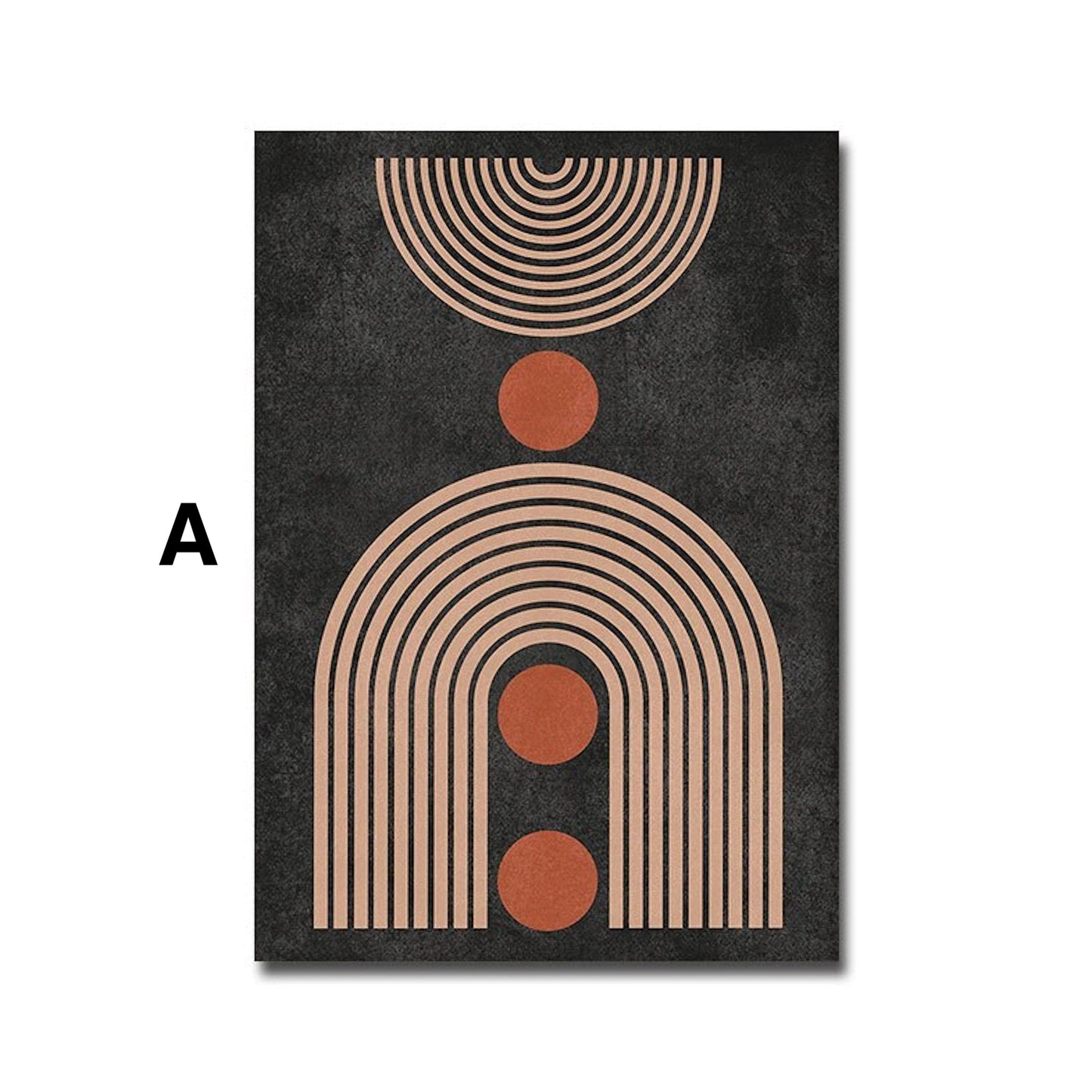 Poster Boho Halbkreis Bogen Linien Form und Kreise als Deko Print ohne Rahmen