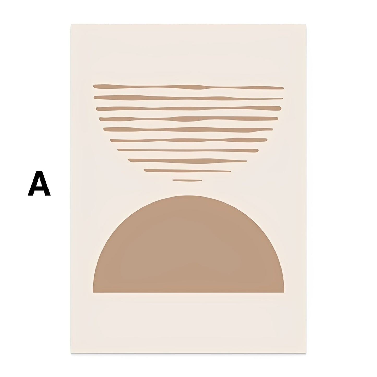 Poster boho semicircles and lines as a decorative print without a frame