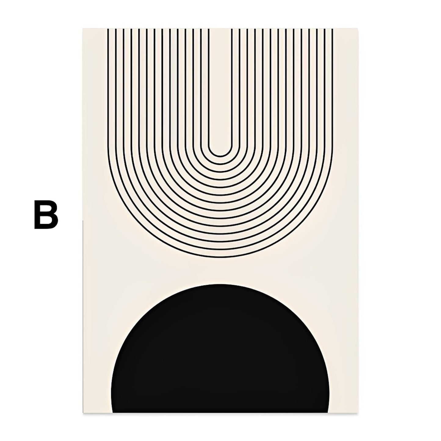 Poster boho semicircles and lines as a decorative print without a frame