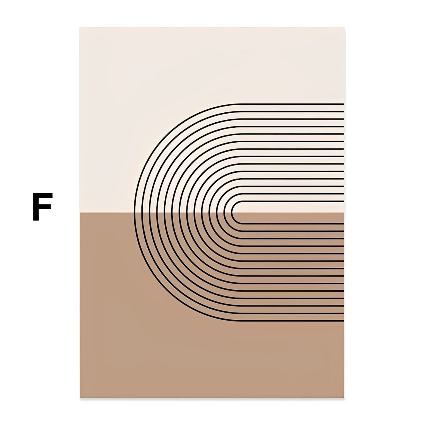 Poster boho semicircles and lines as a decorative print without a frame