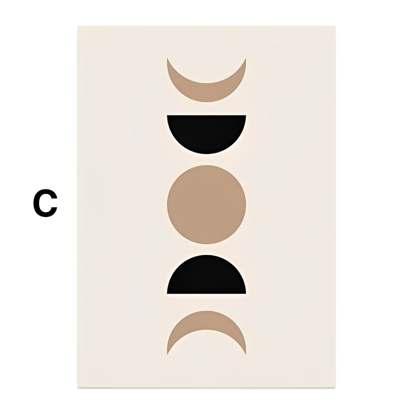 Poster boho semicircles and lines as a decorative print without a frame