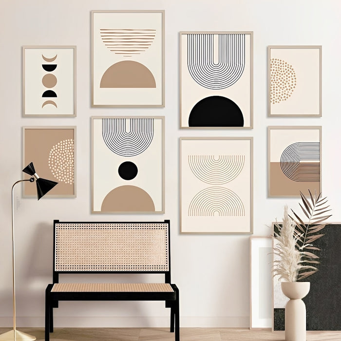 Poster Boho Halbkreise – Premium Baumwollprint